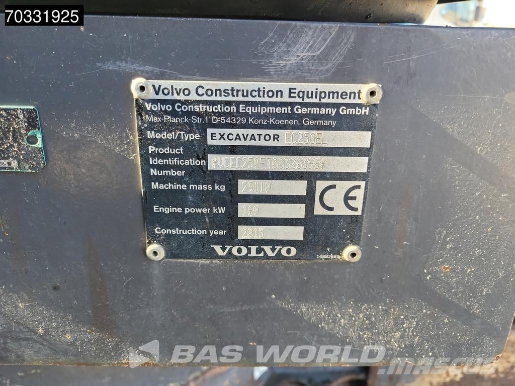 Volvo EC250 E L 대형 굴삭기 29톤 이상