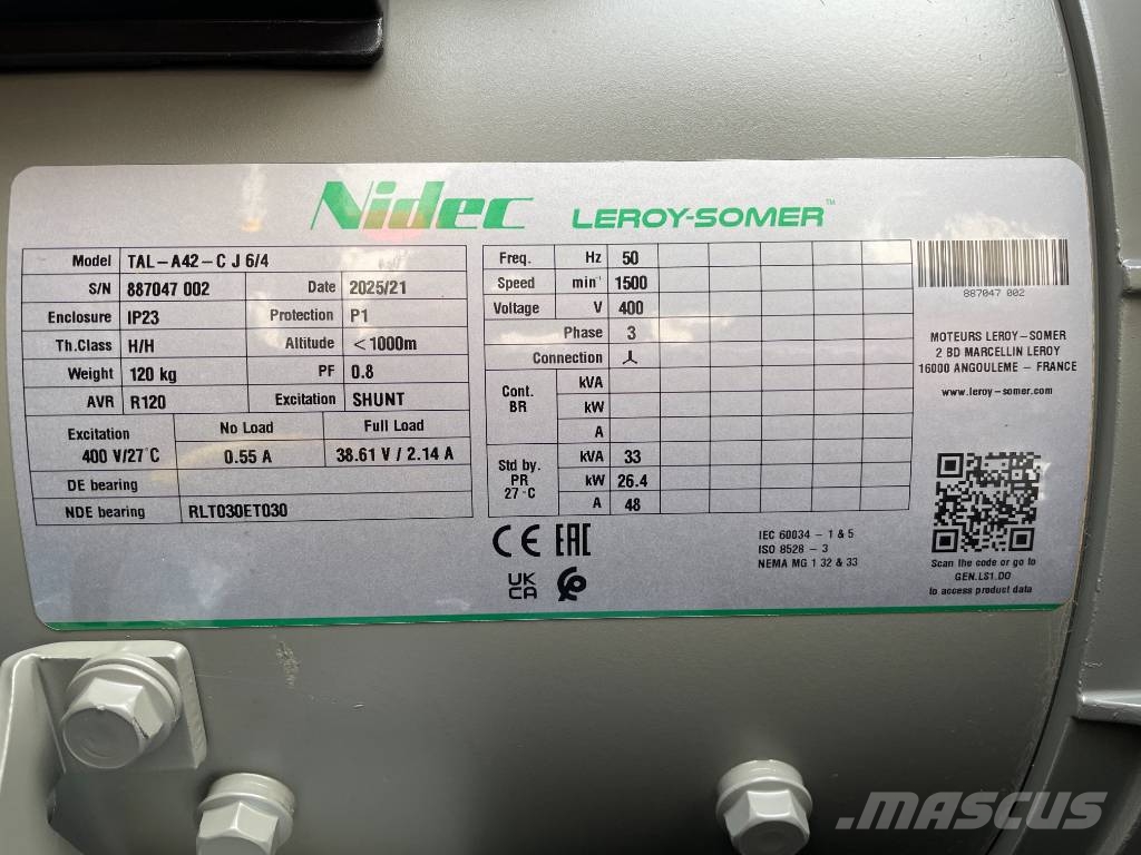 Perkins 1103A-33 - 33 kVA Generator - DPX-19802 Diesel Generators