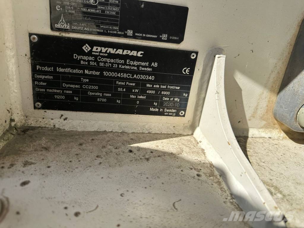 Dynapac CC 2300 Vieno būgno volai