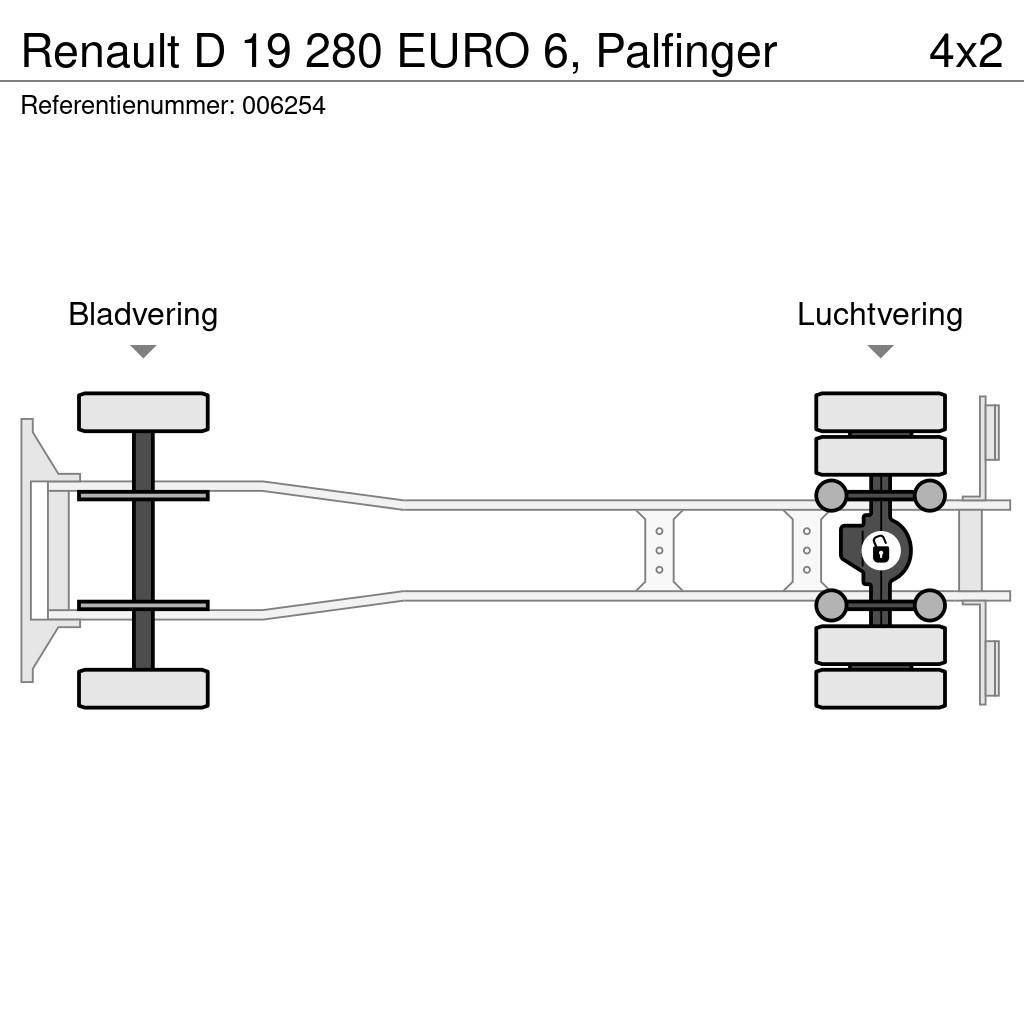 Renault D 19 280 EURO 6, Palfinger Camion Fourgon