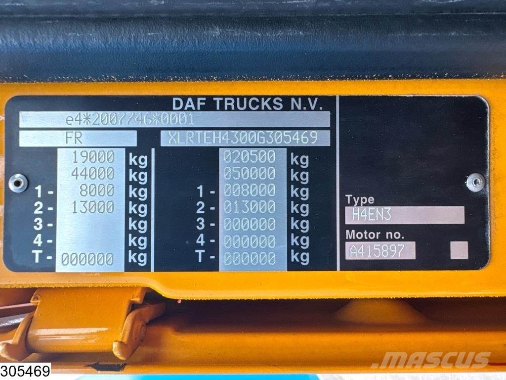 DAF XF 480 EURO 6, ACC, Standairco 트랙터 유닛