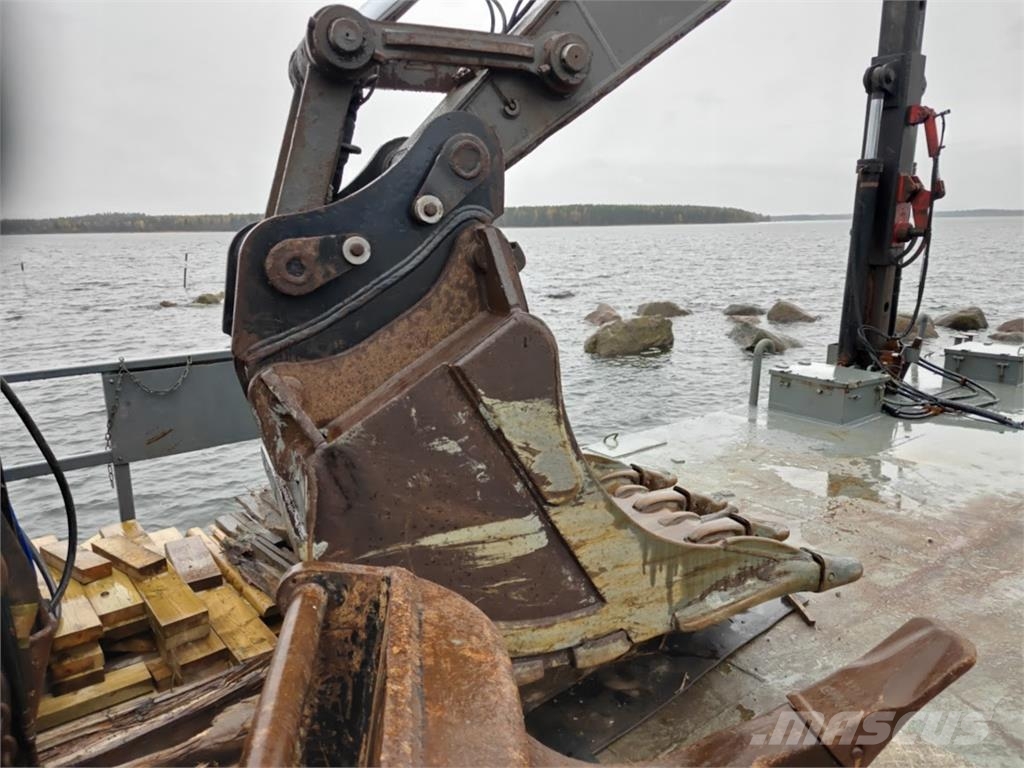  Ruoppausproomu, hinaaja + Volvo EC250EL Ruoppauspr Barje si pontoane
