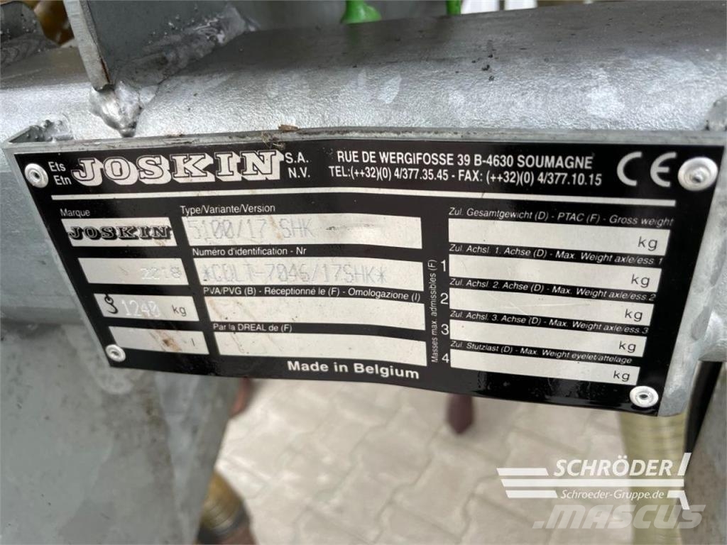 Joskin GÜLLEGRUBBER 5100/17 SHK Rasipači gnojiva
