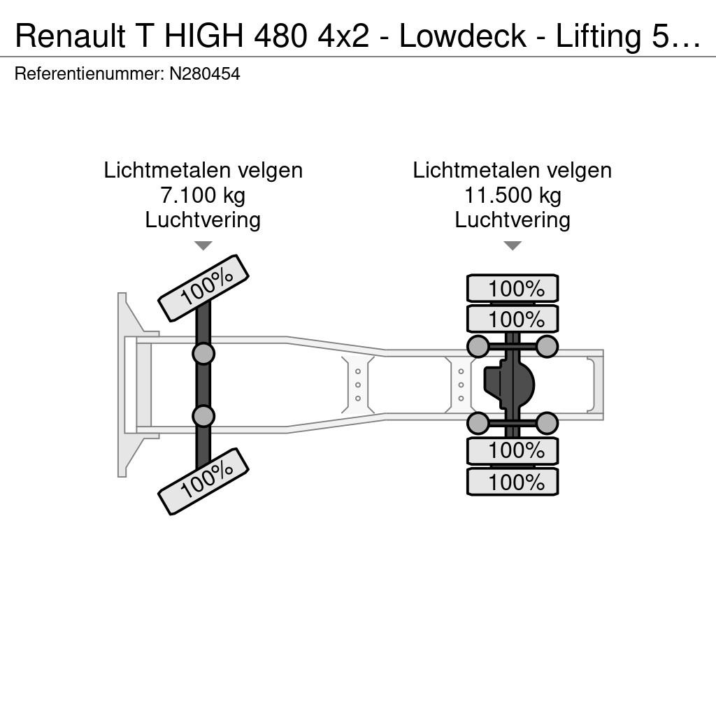 Renault T HIGH 480 4x2 - Lowdeck - Lifting 5th wheel - Ret Nyergesvontatók