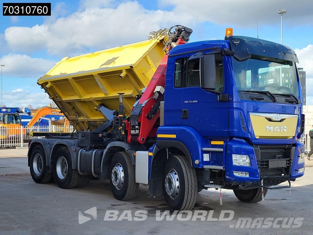 MAN TGS 35.480 8X4 HMF 2243-Z2 Crane Kran Tipper Euro Tipper trucks