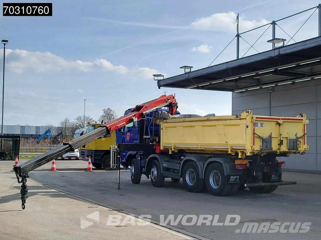 MAN TGS 35.480 8X4 HMF 2243-Z2 Crane Kran Tipper Euro Tipper trucks