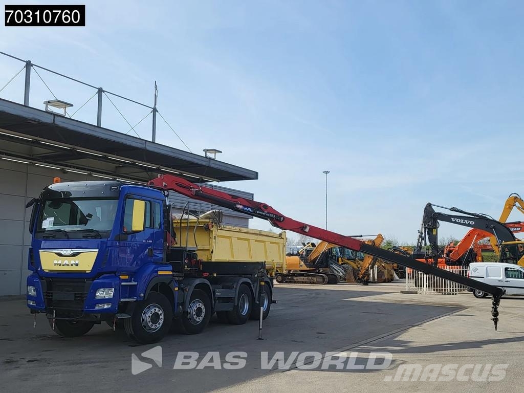 MAN TGS 35.480 8X4 HMF 2243-Z2 Crane Kran Tipper Euro Camiões basculantes