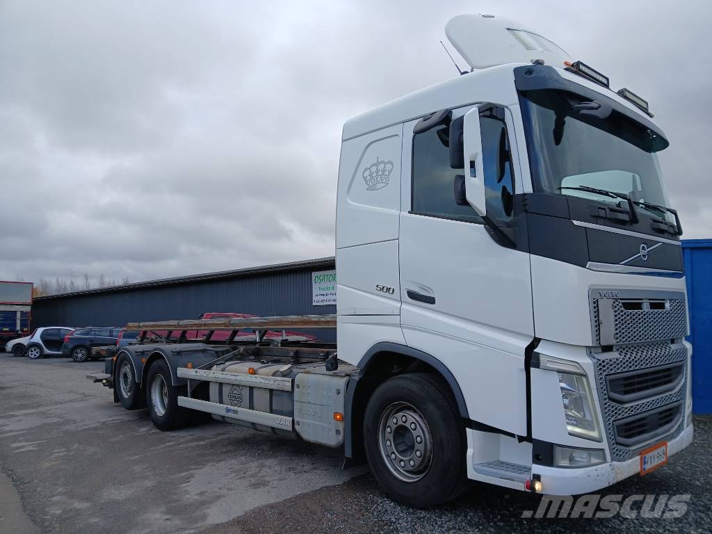 Volvo FH500 6x2 hydr tasonosto+pl Containerwagen