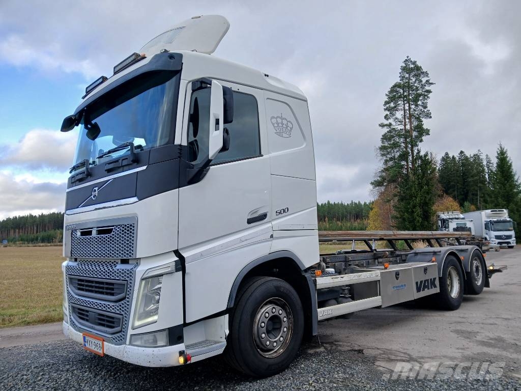 Volvo FH500 6x2 hydr tasonosto+pl Containerwagen