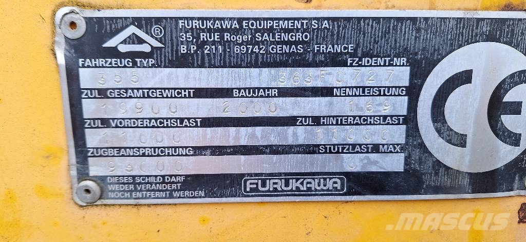 Furukawa 355 Most  ZF przód Furukawa 355 Оси