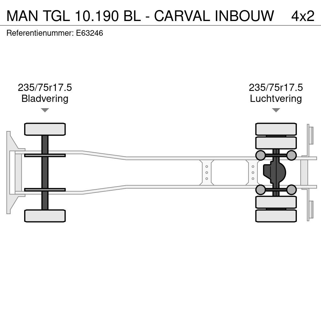 MAN TGL 10.190 BL - CARVAL INBOUW 탑차 트럭