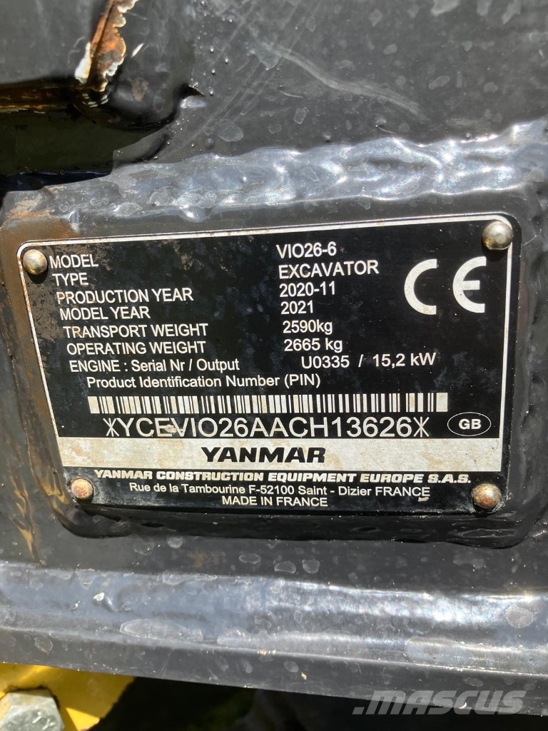 Yanmar Vio 26-6 Miniescavadeiras < 7t (Mini escavadeiras)