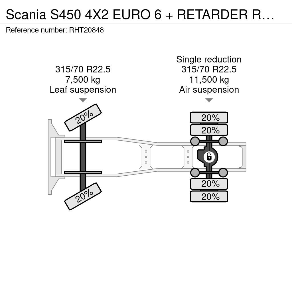 Scania S450 4X2 EURO 6 + RETARDER Τράκτορες