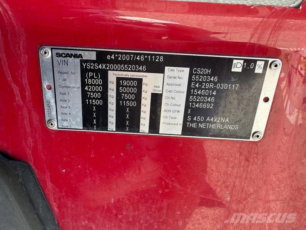 Scania S450 4X2 EURO 6 + RETARDER Τράκτορες