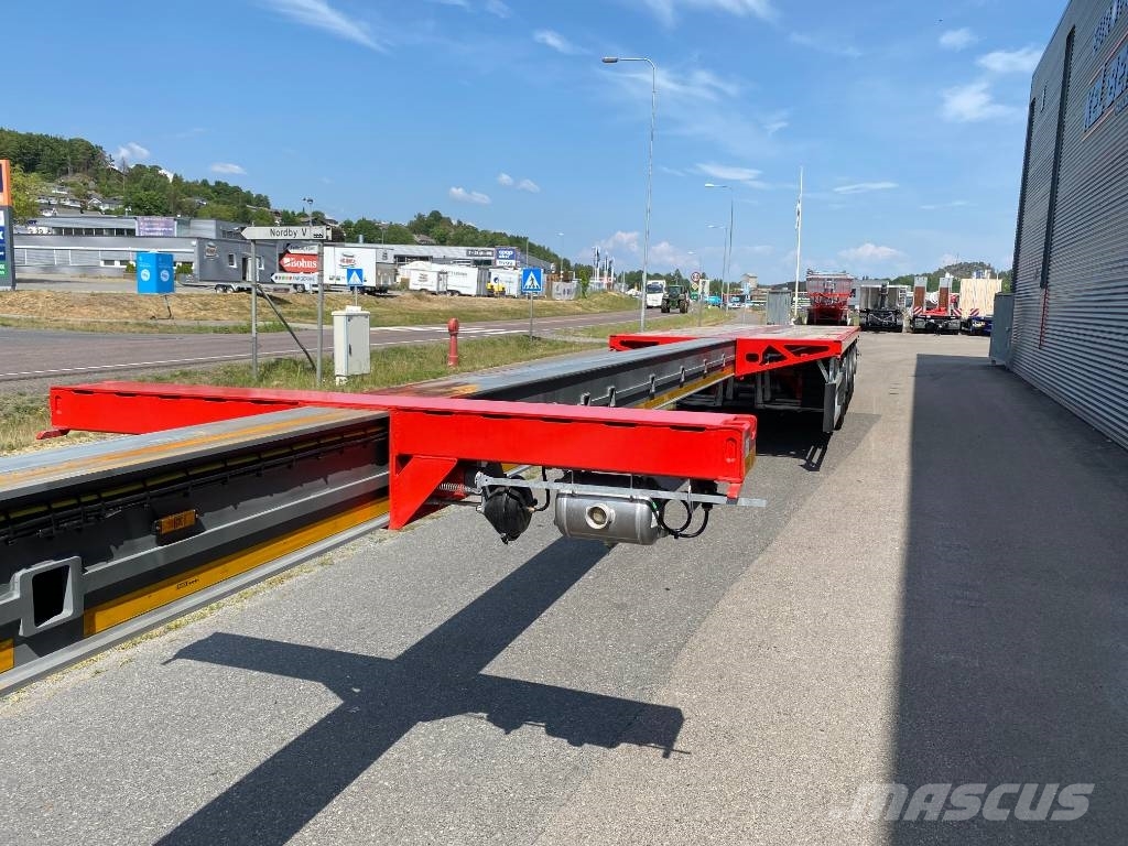 MAX Trailer 210AA Dobbelt uttrekk til 29 meter lastelengde Anhænger med lad/Flatbed