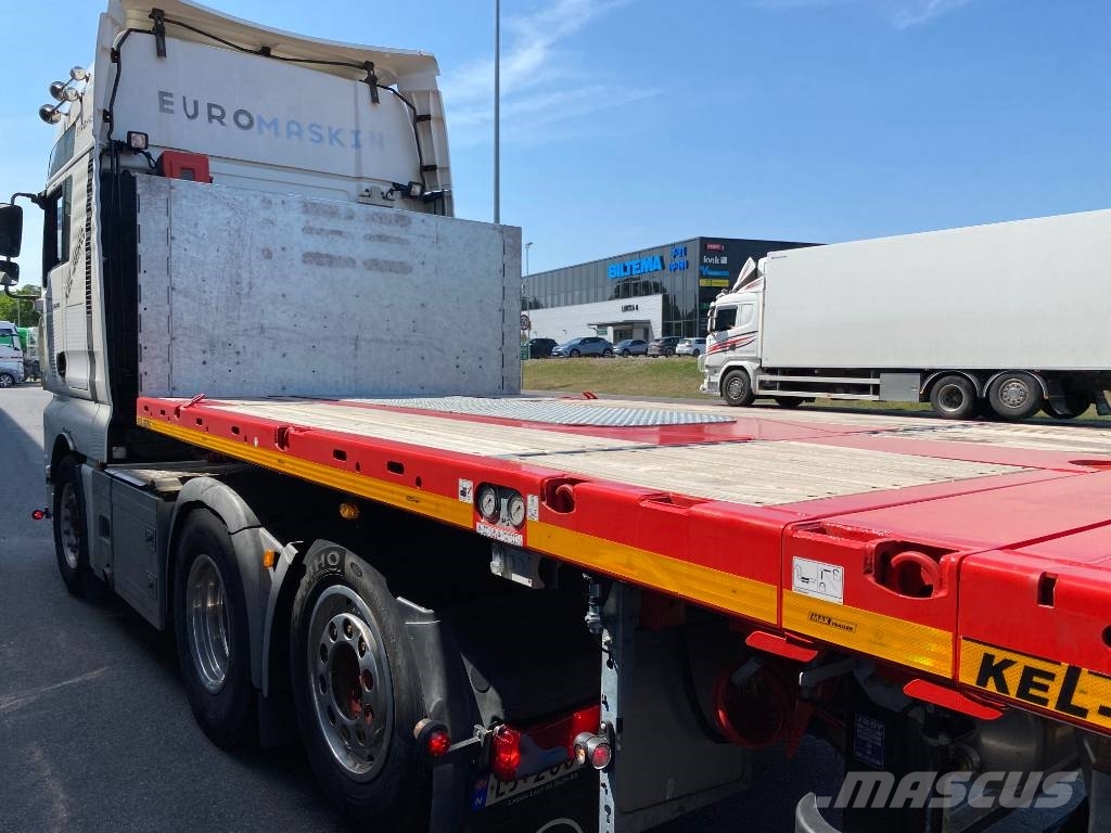 MAX Trailer 210AA Dobbelt uttrekk til 29 meter lastelengde Anhænger med lad/Flatbed