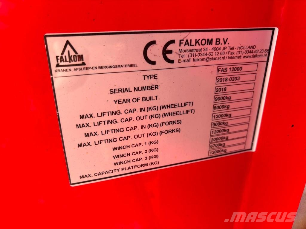 Mercedes-Benz Arocs 3251 8x4 FAS 12TON / 3x WINCH 12t + 20t + 6. مركبات إصلاح الأعطال