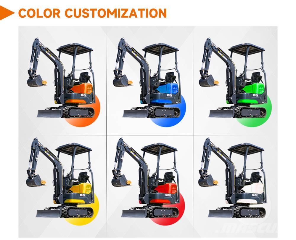Shanding SD17E Mini Excavator 1 Ton 0.8 Ton Micro Digger Be Excavadoras sobre orugas