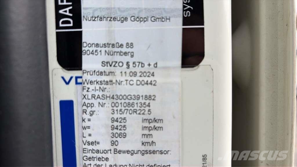 DAF XF480 BDF Wechselfahrgestell