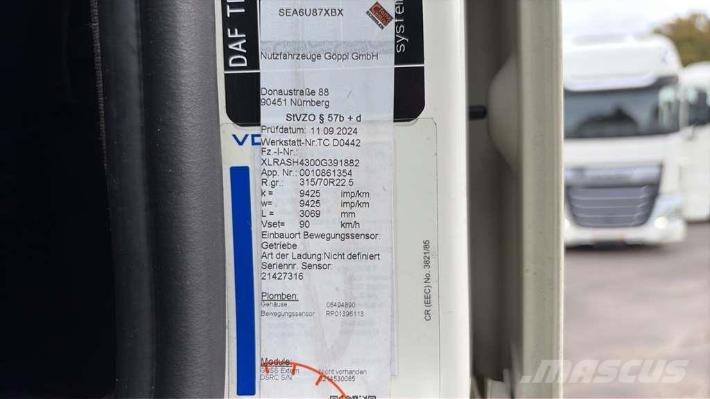 DAF XF480 BDF Wechselfahrgestell