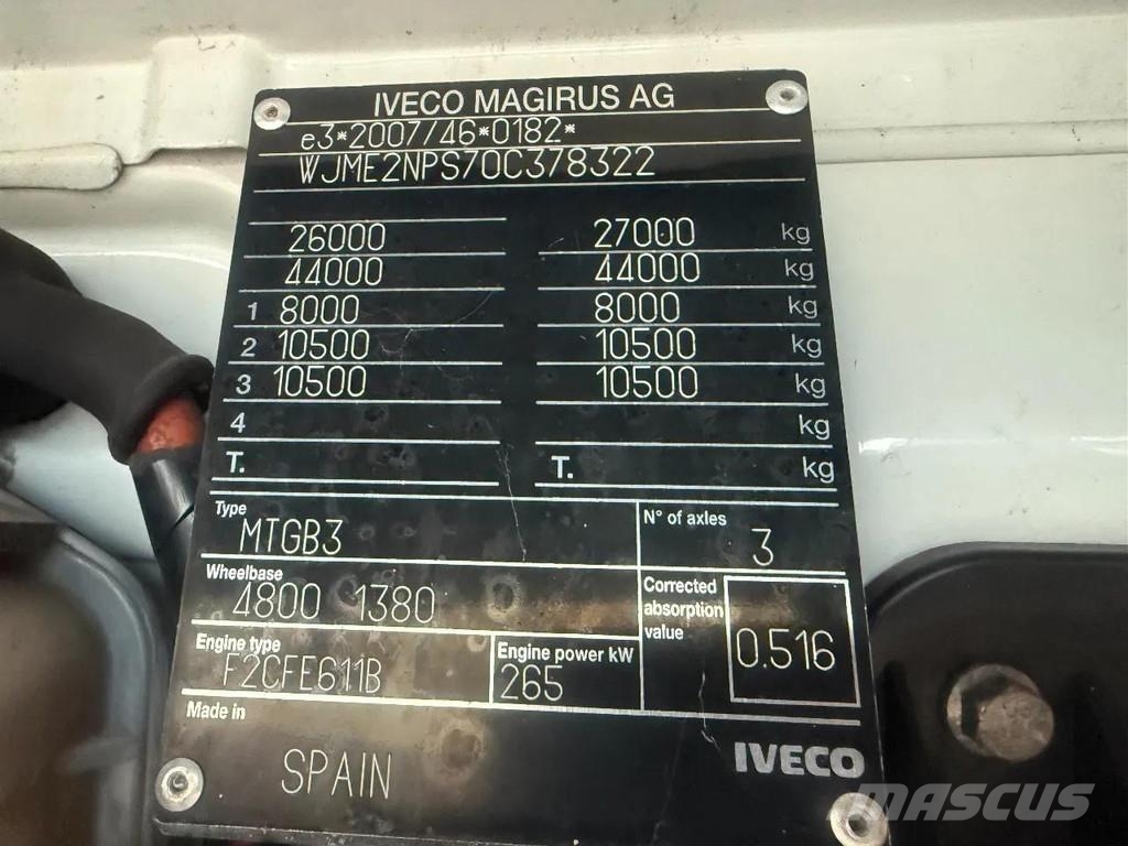 Iveco Trakker 360 6X4 EURO 6 - PALFINGER PK20001 K + REM 平ボディー