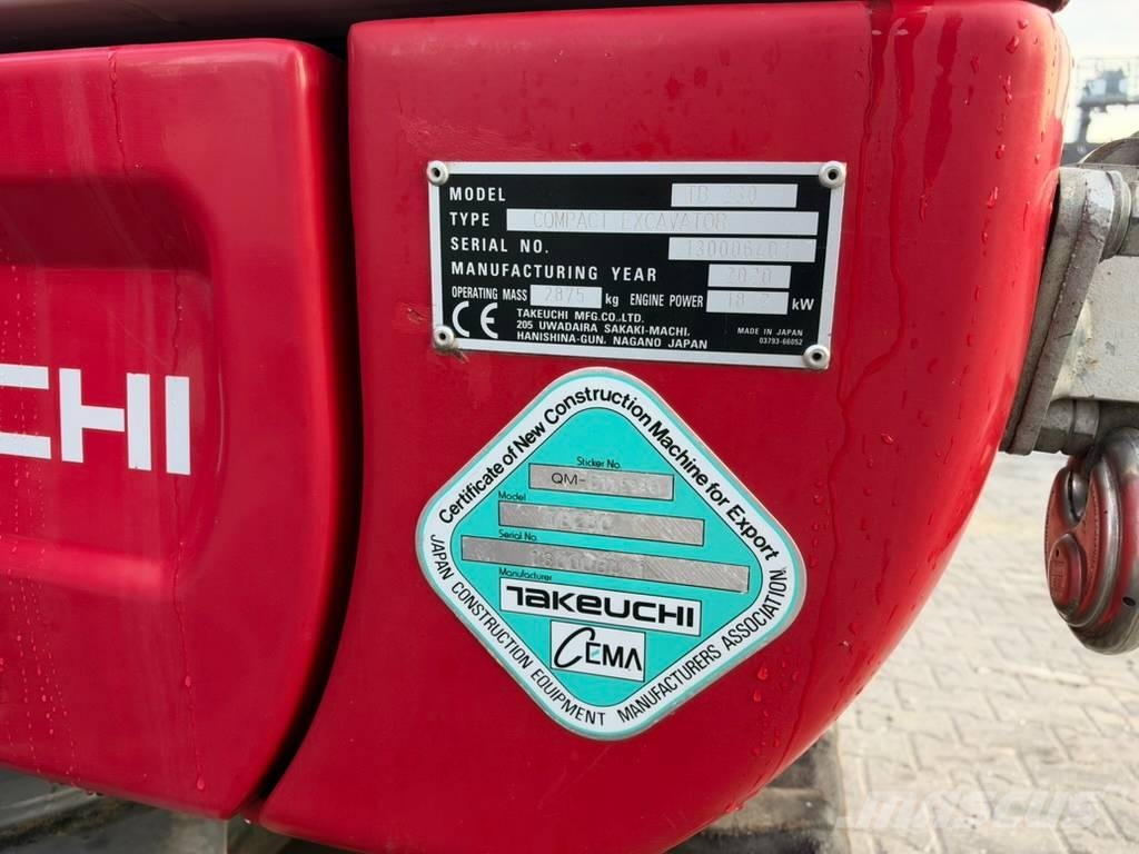 Takeuchi TB 230 3x bucket LED Minibagger < 7t
