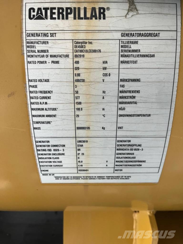 CAT C 13 Genset 400kVA مولدات ديزل