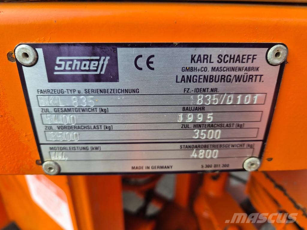 Schaeff Skl835 loader shovel bak en lepels terex Miniladers