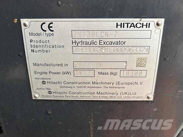 Hitachi ZX130 LCN-7 Rupsgraafmachines