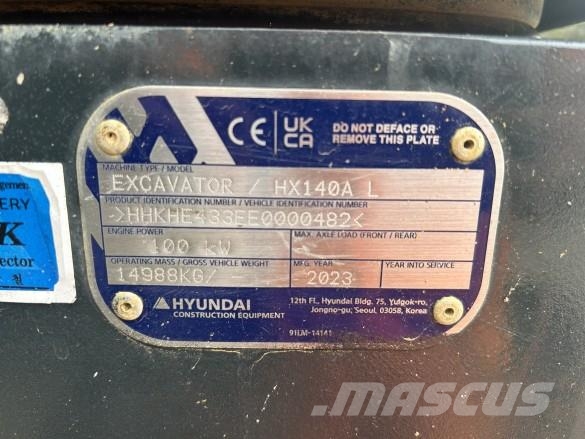 Hyundai HX140AL Escavadoras de rastos