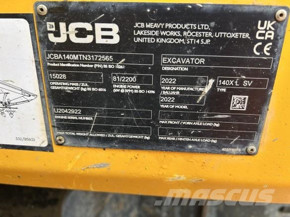 JCB 140 X Crawler excavators