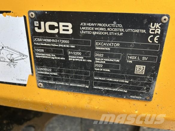 JCB 140X Crawler excavators