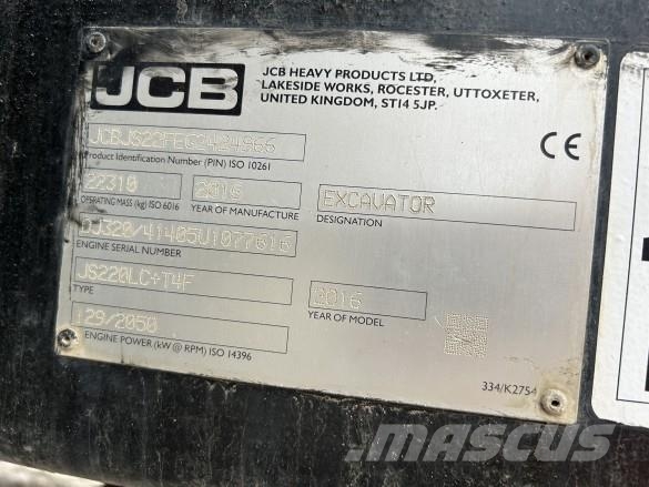 JCB JS220 Excavadoras sobre orugas