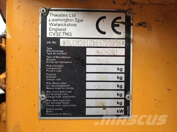 Thwaites 1T DUMPER MACH 201 Dumpers de site
