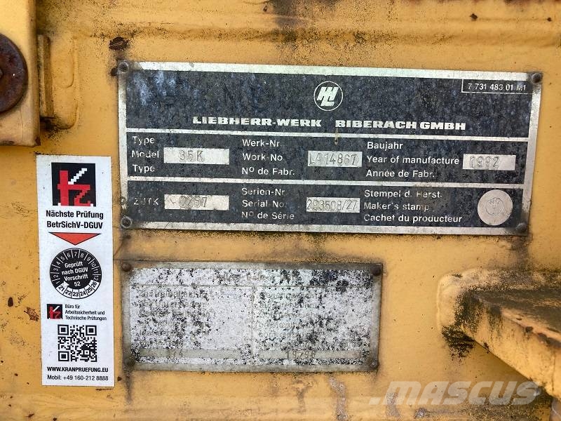 Liebherr 35 K Grúas automontantes