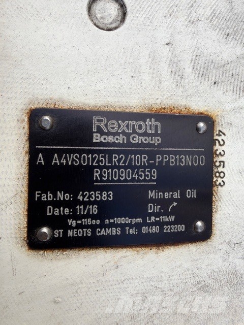Rexroth BOSCH POWER PACK 2XA10VS028 1X A4VS0125 Hydraulika