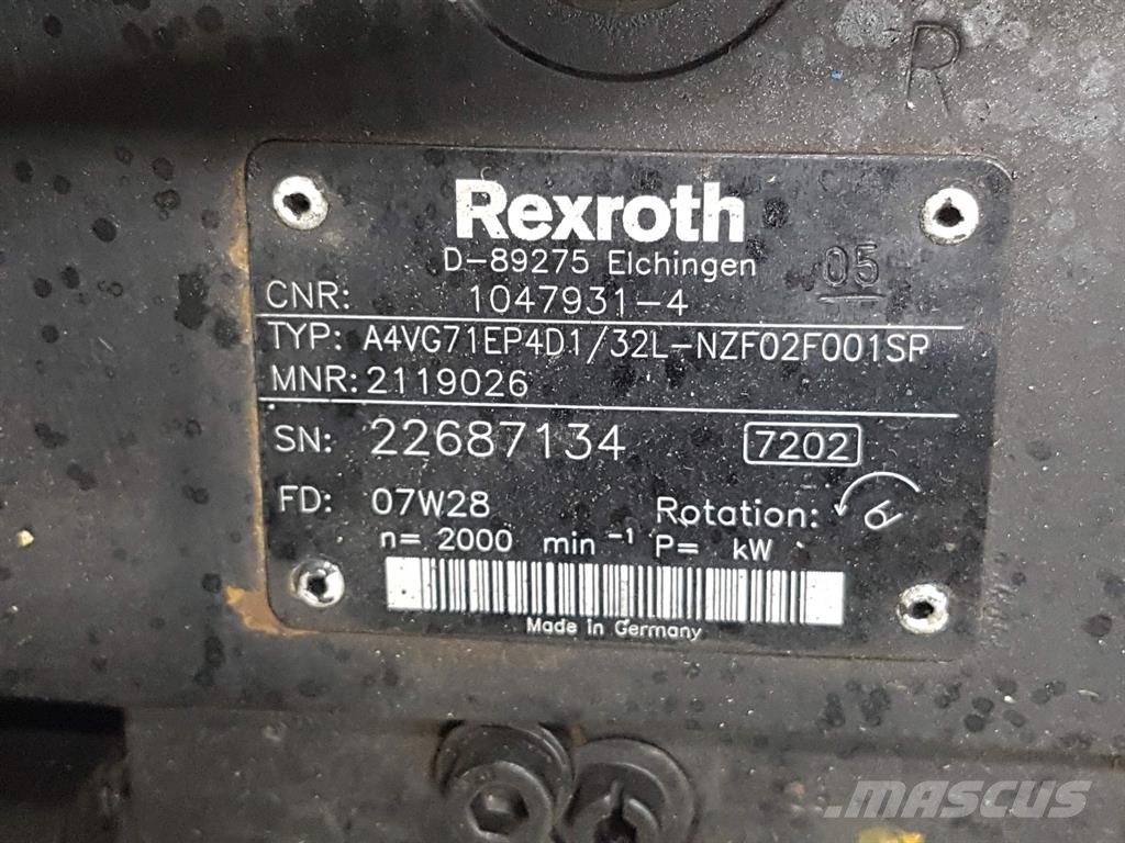 Rexroth A4VG71EP4D1/32L-R902119026-Drive pump/Fahrpumpe Hydraulika