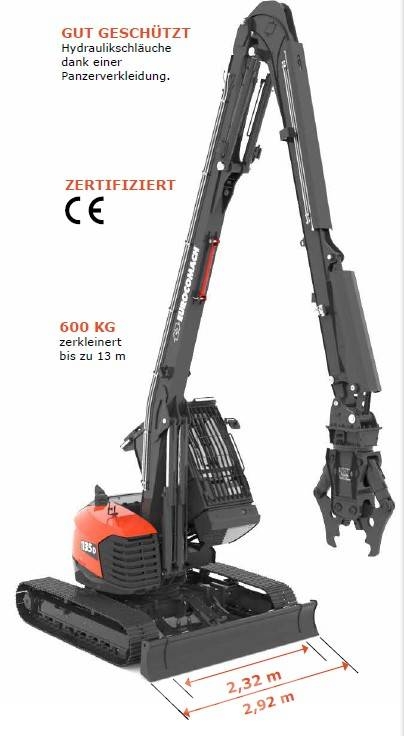 Eurocomach 135 D X-TRA REACH DEMOLITION Екскаватори для знесення споруд
