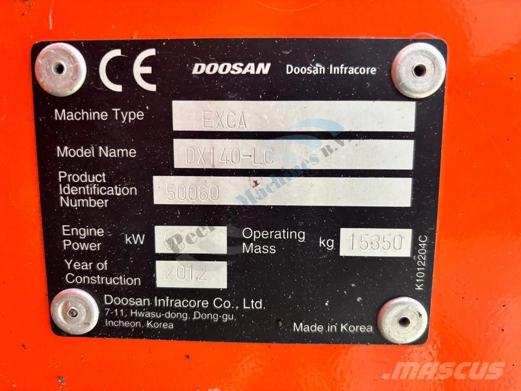 Doosan DX 140 LC Bagri goseničarji