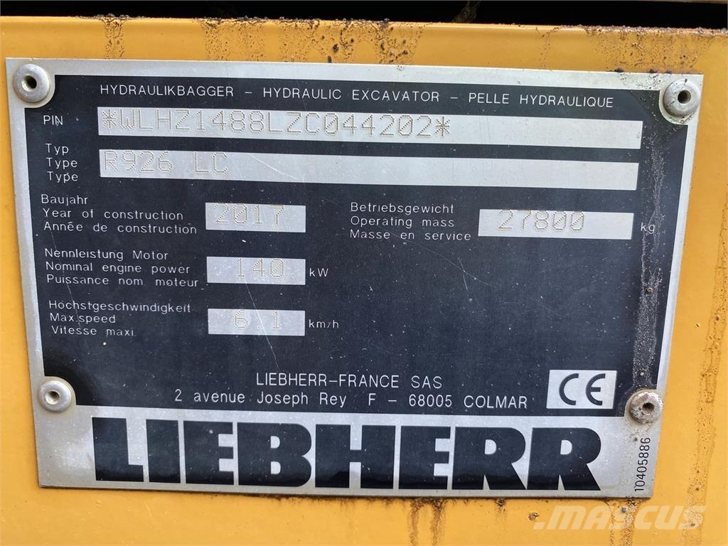 Liebherr R926LC Excavadoras de cadenas