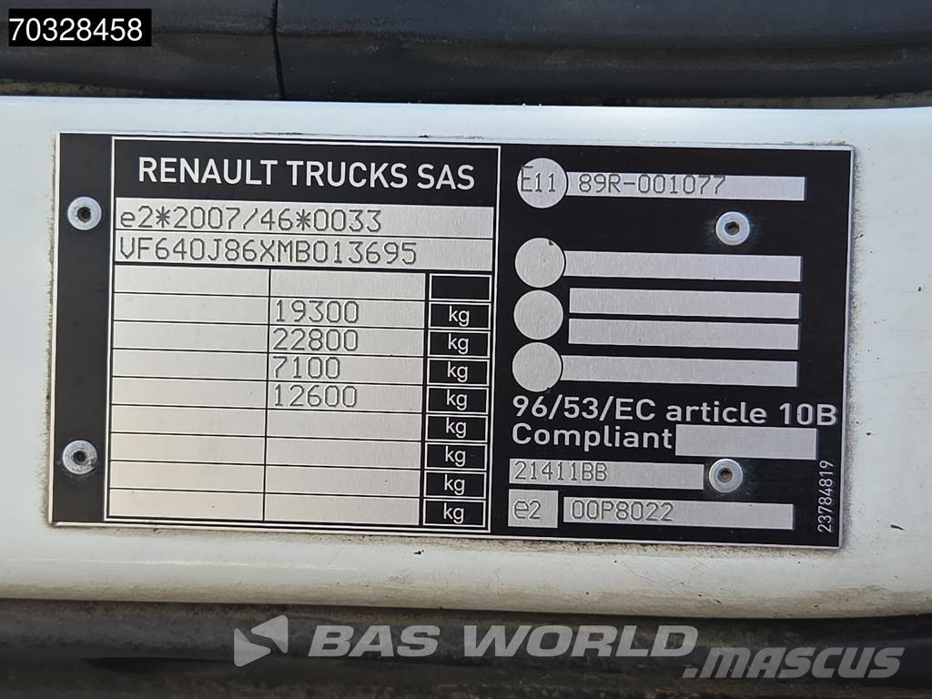 Renault D 280 D 4X2 19t Caja de 8,50m Cambio Automático Eu شاحنات ذات هيكل صندوقي