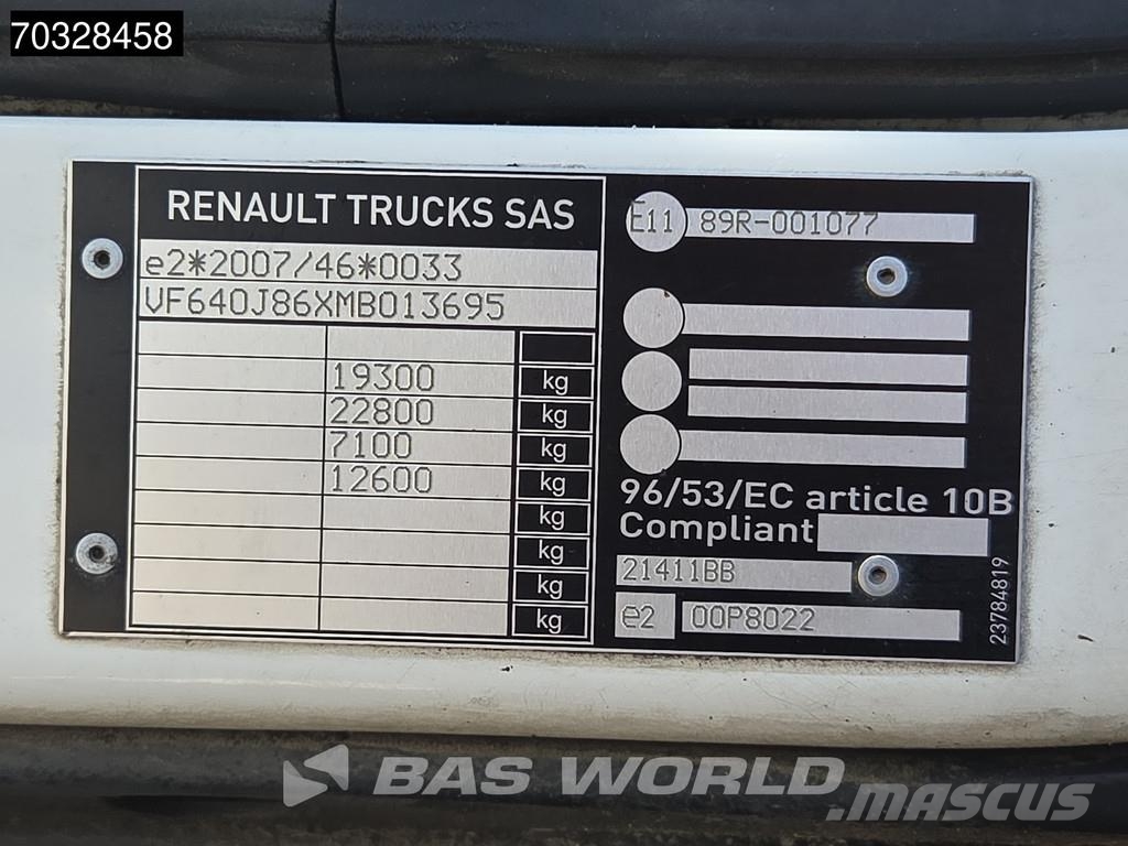 Renault D 280 D 4X2 19t Caja de 8,50m Cambio Automático Eu 탑차 트럭