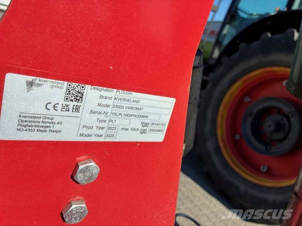 Kverneland 3300S Reversible ploughs