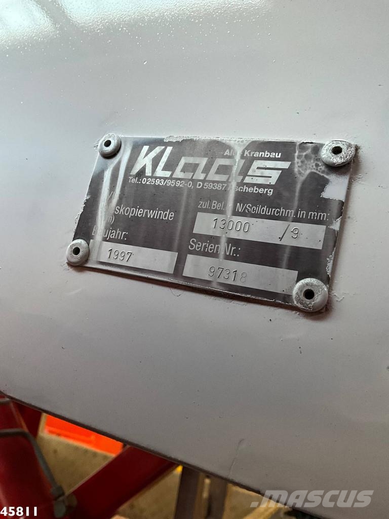 DAF FA 45 CF 220 Klaas 34 meter Dachdeckerkran Teherautóra szerelt emelők és állványok