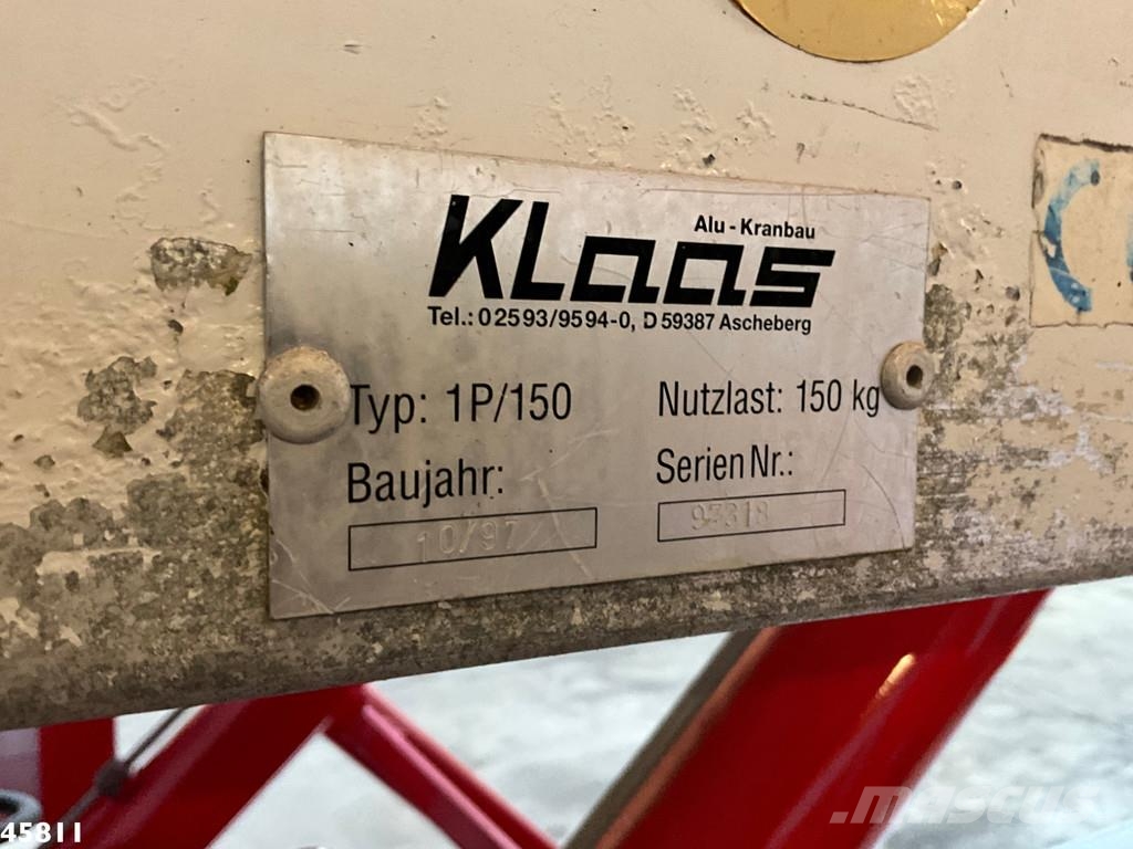 DAF FA 45 CF 220 Klaas 34 meter Dachdeckerkran Teherautóra szerelt emelők és állványok