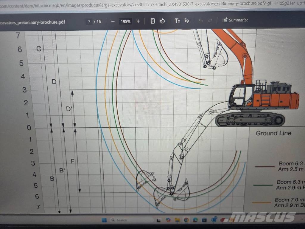 Hitachi ZX530-7, 2026, 56t, 3cm bucket Pásová rýpadla