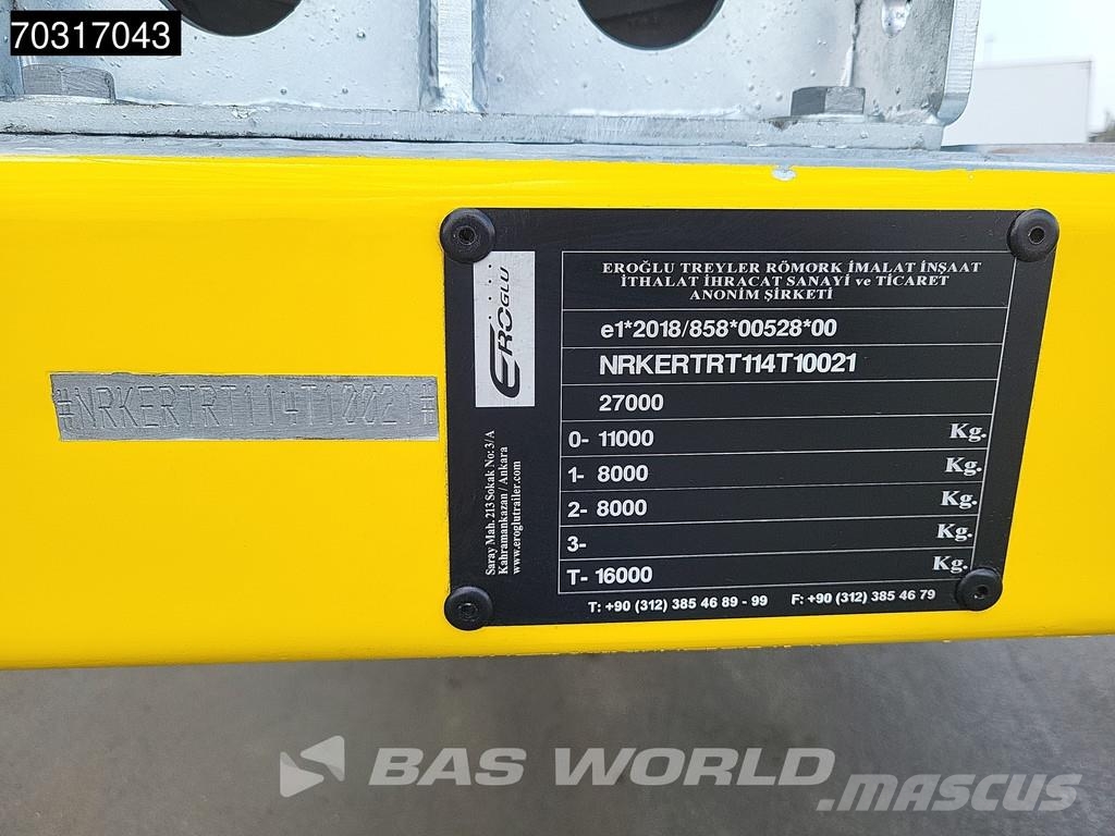 Eroglu 2 axles Trucktransporter SAF Winch Semirremolques para transporte de vehículos