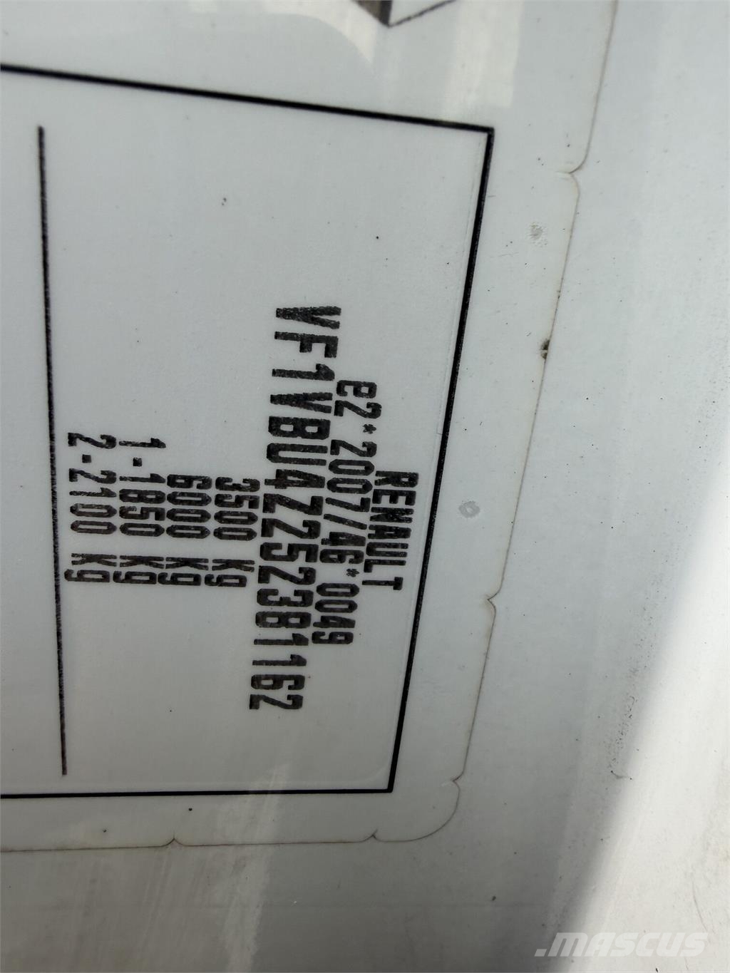Renault Master VIN 162 Platforme