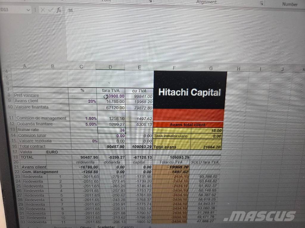 Hitachi ZX 210 LC-6, 7.784h, QIL QUICK+3 buckets Rupsgraafmachines