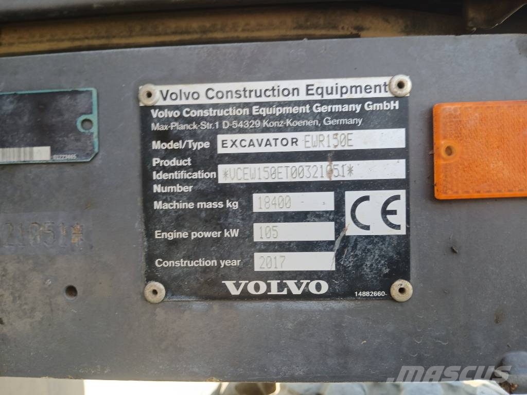 Volvo EWR 150 E Wielgraafmachines